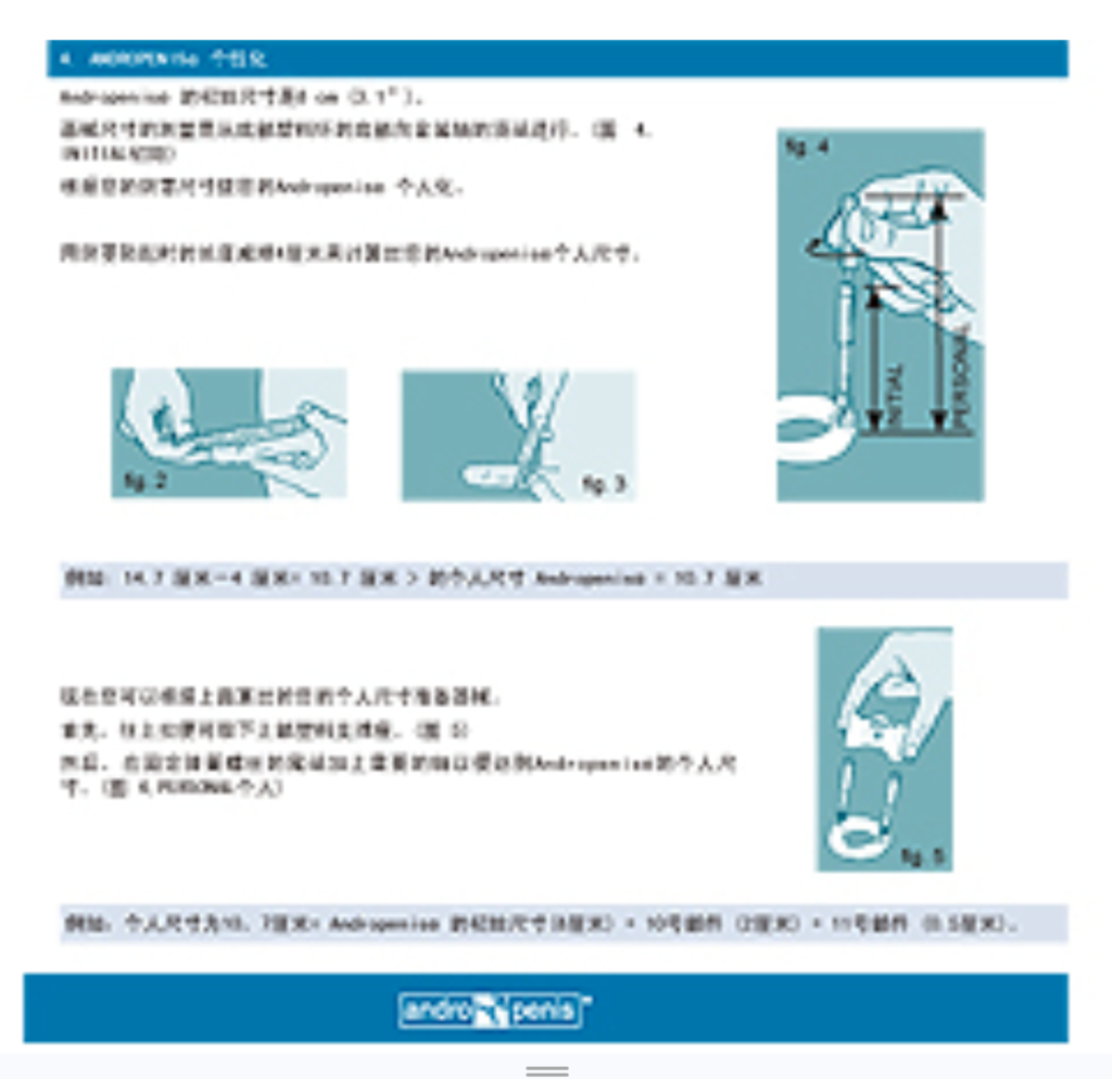 アンドロペニスにはマニュアルが購入時に付属している